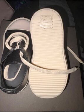 Rick Owens Kids Black and White Low-Top Sneakers